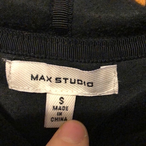 Max Studio Black Velvet Hoodie S - Picture 3 of 6